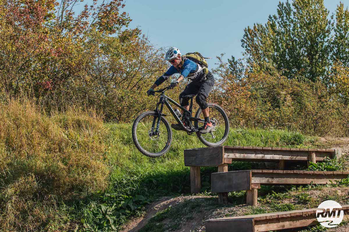 MTB Sprung & Drop Kurs im Bikepark Osternohe - Fahrtechnik Training Rock my Trail Bikeschule